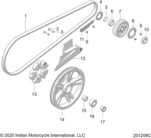 Indian Motorcycle DAMPER-CUSH DRIVE, Genuine OEM Part 5416634, Qty 1 in Saudi Arabia