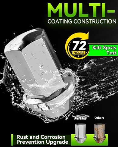 24 PCS 14x1.5 Pitch Studs Wheel Lug Nuts, 1.8 inch Height OEM Factory Style Acorn Seat Lug Nuts, Black Finish, 7/8" Hex, 60 Degree Conical Seat for Chevy Silverado GMC Sierra 1500 in Kuwait