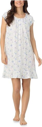 Eileen West Women's Cotton Knit Cap Sleeve Short Nightgown in Saudi Arabia