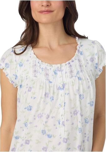 Eileen West Women's Cotton Knit Cap Sleeve Short Nightgown in Saudi Arabia