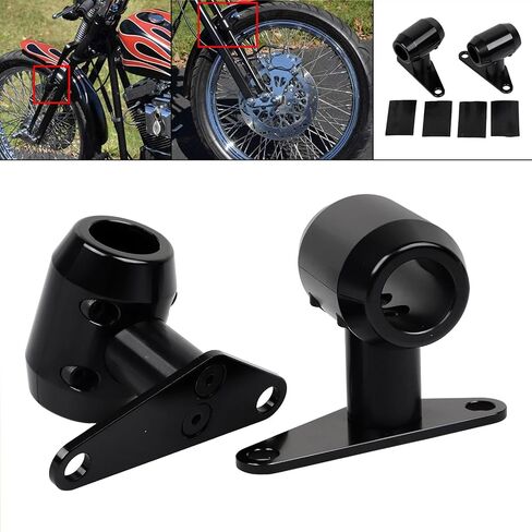 أسود 0-6 "DNA Springer Front Frend Fender Mounts تم تعيينه لـ Harley & Choppers in Saudi Arabia