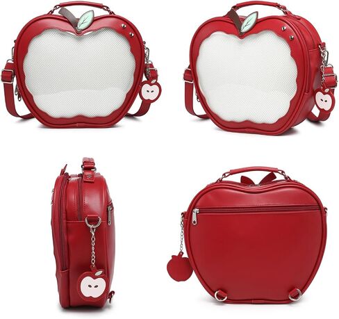 CHERRY SAUCE Cute Red Apple Ita Bag Kawaii Pin Display Purse Backpack Crossbody Shoulder Bag in Saudi Arabia