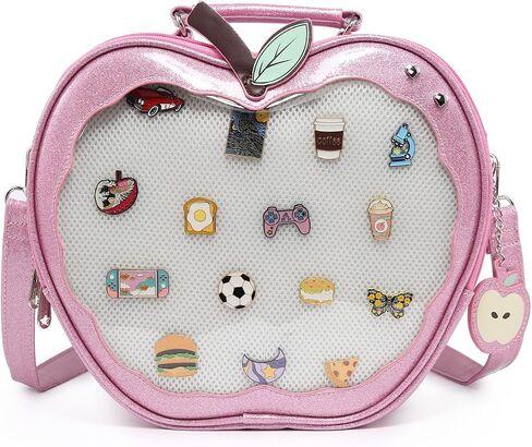 CHERRY SAUCE Cute Red Apple Ita Bag Kawaii Pin Display Purse Backpack Crossbody Shoulder Bag in Saudi Arabia