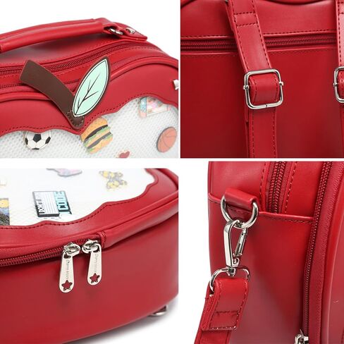 CHERRY SAUCE Cute Red Apple Ita Bag Kawaii Pin Display Purse Backpack Crossbody Shoulder Bag in Saudi Arabia