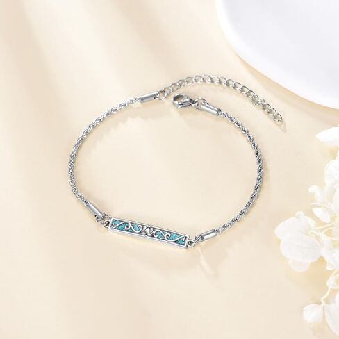 ONEFINITY Butterfly/Lotus Bracelet Sterling Silver Turquoise Bracelet Jewelry For Women in Saudi Arabia