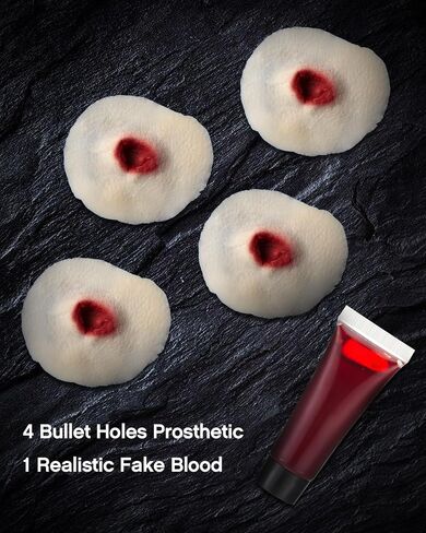 Libima Halloween Scars Prosthetic Halloween Latex Fake Wounds Costume Accessories Latex Prosthetic with Realistic Fake Blood in Saudi Arabia