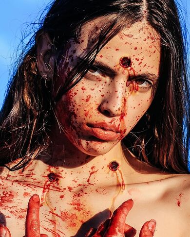 Libima Halloween Scars Prosthetic Halloween Latex Fake Wounds Costume Accessories Latex Prosthetic with Realistic Fake Blood in Saudi Arabia