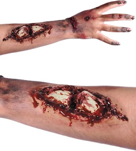 LIBIMA HALLOWEEN TROMTHETIC APLIANT APLIANCE APOLIANTER LATITX GUNT مع صمغ مزيف لروح الدم لمكياج أزياء حفلات COSPLAY in Saudi Arabia