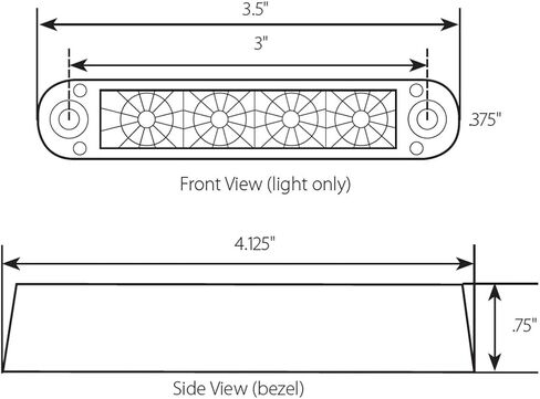 GG Grand General 74806 Light Bar (3-1/2 "Green 4 LED مع MOUNT BAST BASE COMBLE) in Saudi Arabia