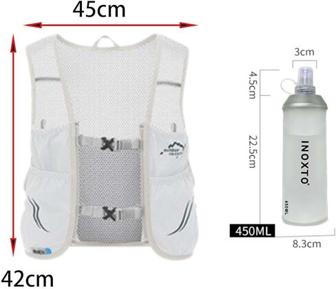 pistro Hydration Running Vest with 2 Bladders Lightweight Breathable Mesh Backpack for Trail Running Cycling Outdoor Sports- Light Gray Green Large in Kuwait