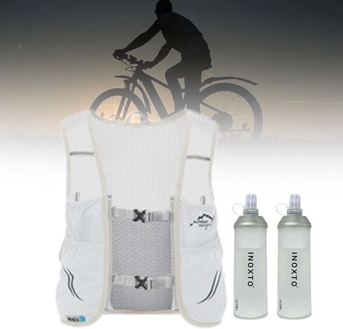 pistro Hydration Running Vest with 2 Bladders Lightweight Breathable Mesh Backpack for Trail Running Cycling Outdoor Sports- Light Gray Green Large in Kuwait