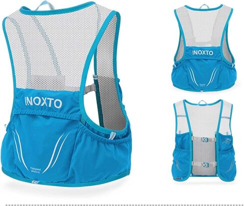 pistro Hydration Running Vest with 2 Bladders Lightweight Breathable Mesh Backpack for Trail Running Cycling Outdoor Sports- Blue Medium in Kuwait