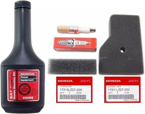 Honda EU2000i / EU2200I / EB2000I Tune-Up-up-تشمل 17211-Z07-000 مرشح الهواء ، 17218-Z07-000 مرشح خارجي ، 98056-557777 شرارة و 08213-10W30 12 أوقية من زجاجة 10W-30 زيت in Kuwait