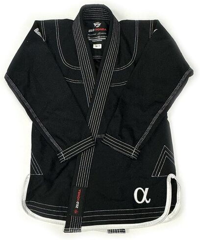 Alpha GI - Premium BJJ Kimono ، نسج اللؤلؤ المتين و RIP ، يشمل حزامًا وحقيبة أبيض in Kuwait