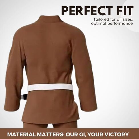 RightPunch Ultimate Brazilian Jiu Jitsu Gi - Preshrunk للجنسين BJJ GI خفيفة الوزن 450 GSM القطن in Kuwait