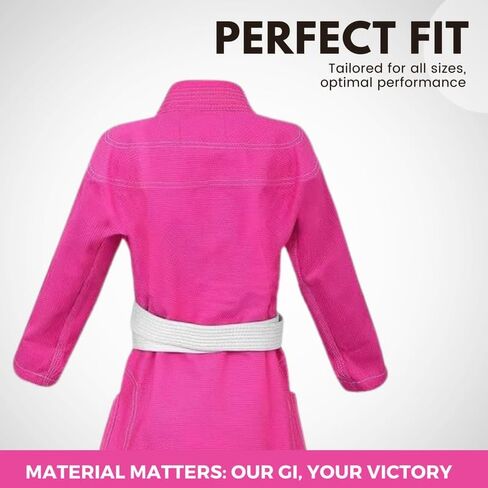 RightPunch Ultimate Brazilian Jiu Jitsu Gi - Preshrunk للجنسين BJJ GI خفيفة الوزن 450 GSM القطن in Kuwait