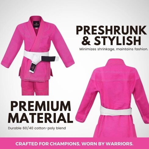 RightPunch Ultimate Brazilian Jiu Jitsu Gi - Preshrunk للجنسين BJJ GI خفيفة الوزن 450 GSM القطن in Kuwait