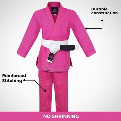 RightPunch Ultimate Brazilian Jiu Jitsu Gi - Preshrunk للجنسين BJJ GI خفيفة الوزن 450 GSM القطن in Kuwait