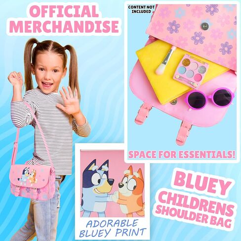 Bluey Girls Purse Crossbody Bag or Satchel, Shoulder Bag with Adjustable Strap Travel Essentials Gifts for Girls in Saudi Arabia