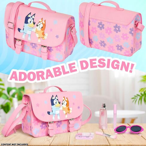Bluey Girls Purse Crossbody Bag or Satchel, Shoulder Bag with Adjustable Strap Travel Essentials Gifts for Girls in Saudi Arabia