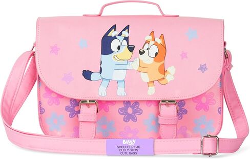 Bluey Girls Purse Crossbody Bag or Satchel, Shoulder Bag with Adjustable Strap Travel Essentials Gifts for Girls in Saudi Arabia