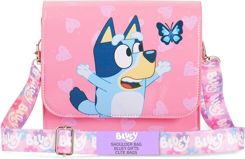 Bluey Girls Purse Crossbody Bag or Satchel, Shoulder Bag with Adjustable Strap Travel Essentials Gifts for Girls in Saudi Arabia
