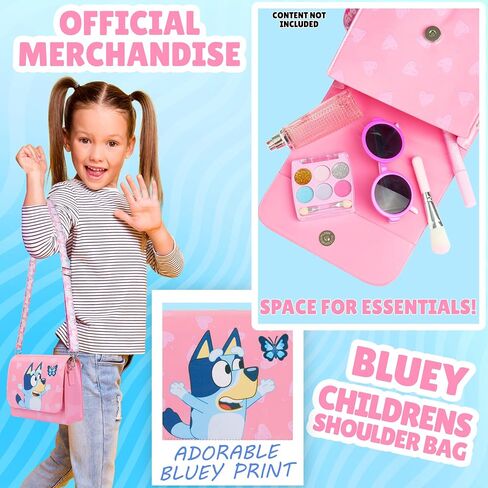 Bluey Girls Purse Crossbody Bag or Satchel, Shoulder Bag with Adjustable Strap Travel Essentials Gifts for Girls in Saudi Arabia