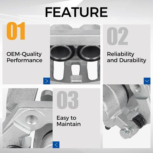 PAROD Rear Disc Brake Caliper Fit for 2008-2012 Ford F-250 Super Duty, F-350 Super Duty Left&Right, Replace for 18B5077 18B5076 in Kuwait