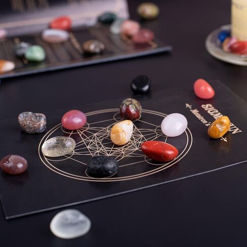 مجموعة رقائق بلورية مختلطة مصقولة ، 0.4 بوصة ، 128 قطعة - أحجار متداعية بالمرور والبلورات بشكل كبير للشفاء ، ريكي ، التأمل ، السحر والديكور المنزلي in Kuwait