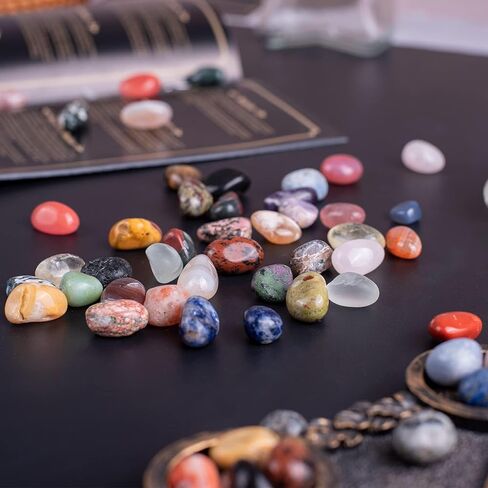 مجموعة رقائق بلورية مختلطة مصقولة ، 0.4 بوصة ، 128 قطعة - أحجار متداعية بالمرور والبلورات بشكل كبير للشفاء ، ريكي ، التأمل ، السحر والديكور المنزلي in Kuwait