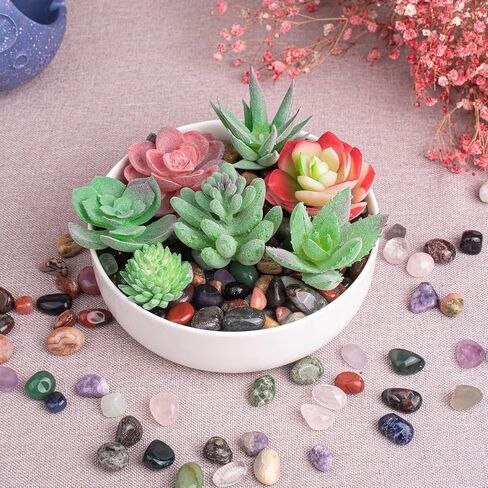 مجموعة رقائق بلورية مختلطة مصقولة ، 0.4 بوصة ، 128 قطعة - أحجار متداعية بالمرور والبلورات بشكل كبير للشفاء ، ريكي ، التأمل ، السحر والديكور المنزلي in Kuwait