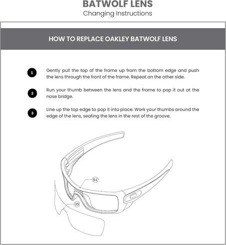 Oakley Original Batwolf Replacement Lenses for Gen for Women+ Bundle Microfiber Bace in Saudi Arabia