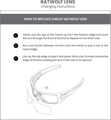Oakley Original Batwolf Replacement Lenses for Gen for Women+ Bundle Microfiber Bace in Kuwait