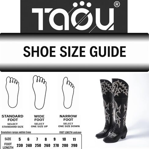 Women’s Over-the-Knee Western Cowboy Boots – Square Toe PU Leather Embroidered Boots with Zipper & Chunky Heel, Lined Riding Boots for All Seasons in Saudi Arabia