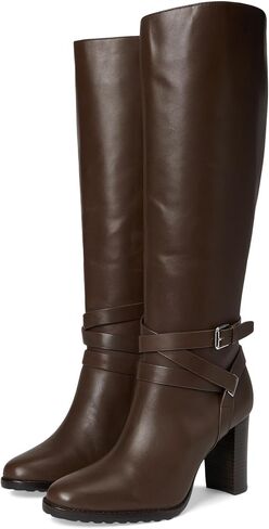 Lauren Ralph Lauren Women's Collins Calfskin Tall Boots Heel Knee High in Saudi Arabia