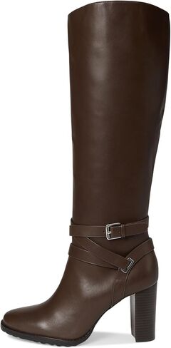 Lauren Ralph Lauren Women's Collins Calfskin Tall Boots Heel Knee High in Saudi Arabia