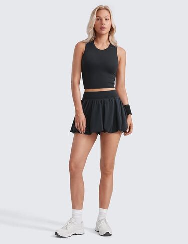 CRZ YOGA Butterluxe Soft Double Lined Casual Tops for Women High Neck Yoga Sleeveless Shirts Basic Going Out Workout Tanks in Saudi Arabia