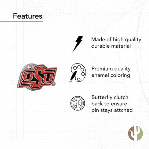 دبابيس طية صدر السترة من جامعة ولاية أوكلاهوما، 3 عبوات بشعار OSU Cowboys مصنوعة من المعدن (مجموعة دبابيس) in Saudi Arabia