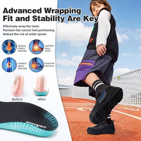 Boys Girls Kids Orthopedic Tennis Shoes: Wide Toe Box Comfortable Casual Plantar Fasciitis Arch Support School Athletic Running Sneakers, Lightweight Orthotic Sports Walking Shoes for Foot and Pain in Saudi Arabia