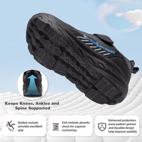 Boys Girls Kids Orthopedic Tennis Shoes: Wide Toe Box Comfortable Casual Plantar Fasciitis Arch Support School Athletic Running Sneakers, Lightweight Orthotic Sports Walking Shoes for Foot and Pain in Saudi Arabia