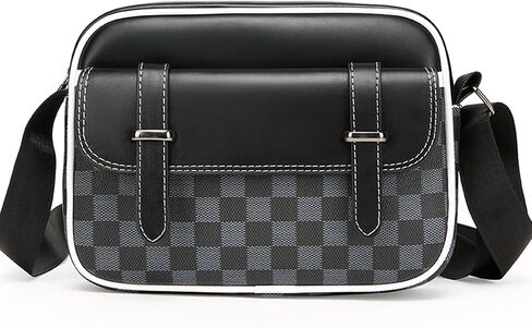 Crossbody Bag for Mens, Pu leather Cross Body Purse, Multi Pocket Shoulder Bag Messenger Bag for Travel Work Daily in Saudi Arabia
