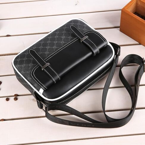 Crossbody Bag for Mens, Pu leather Cross Body Purse, Multi Pocket Shoulder Bag Messenger Bag for Travel Work Daily in Saudi Arabia