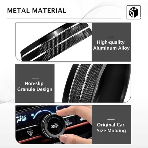 for Honda Passport 2026 Accessories, 5pcs Aluminum Alloy Knob Cover Trim Kit - Push Start & Air Conditioning (Orange) in Kuwait
