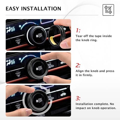 for Honda Passport 2026 Accessories, 5pcs Aluminum Alloy Knob Cover Trim Kit - Push Start & Air Conditioning (Orange) in Kuwait