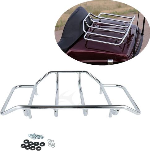 Green-L King Trunk & Backrest 2 Up Luggage Mount Rack Fit for Harley 2014-2025 Touring Road King street in Saudi Arabia