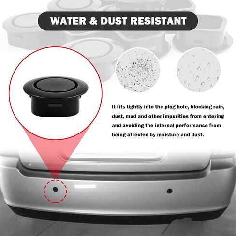 10PCS Car Rear Bumper Plugs for Radar Hole,Durable Bumper Hole Plugs Cover for Protection Against Dust&Water Damage,Universal Bumpers Sensor Holes Plug Car Accessories for 24-25mm Hole in Saudi Arabia