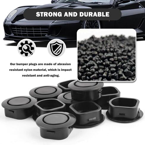 10PCS Car Rear Bumper Plugs for Radar Hole,Durable Bumper Hole Plugs Cover for Protection Against Dust&Water Damage,Universal Bumpers Sensor Holes Plug Car Accessories for 24-25mm Hole in Saudi Arabia
