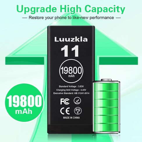 Luuzkla 11500mAh (2024 New Upgrade) Battery Compatible with iPhone 7 PLUS, Super Capacity Battery Replacement Compatible with iPhone 7 PLUS, with Full Tool Kits-0 Cycle High Capacity-24 Months Service in Kuwait
