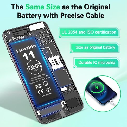Luuzkla 11500mAh (2024 New Upgrade) Battery Compatible with iPhone 7 PLUS, Super Capacity Battery Replacement Compatible with iPhone 7 PLUS, with Full Tool Kits-0 Cycle High Capacity-24 Months Service in Kuwait