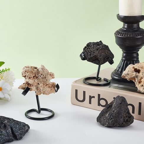 AHANDMAKER 2Pcs Crystal Ball Holder, Black Iron Arms Display Stand Sphere Display Holder for Small Gemstones Geodes Mineral Agate Home Office Decor, 8.05x2.44x3.46 inch in Saudi Arabia